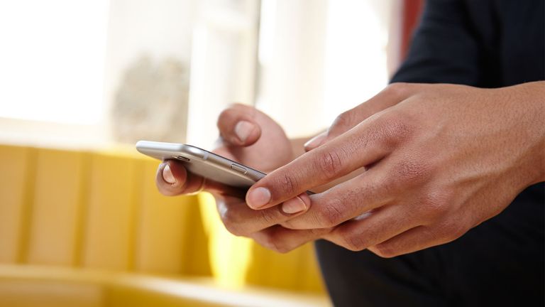 A man holding a smartphone